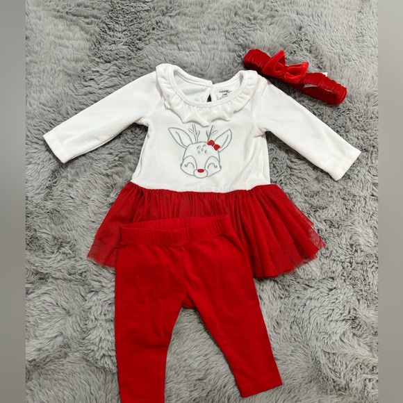 George matching reindeer set. 3-6 months - Picture 1 of 2